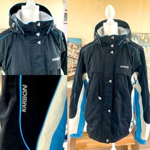 Women’s Karbon Black Blue White Ski Jacket